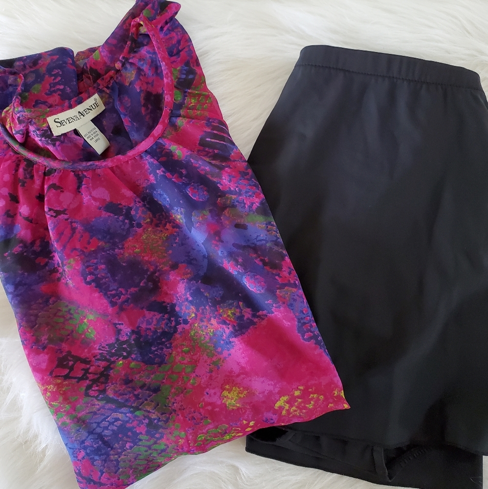 See-through Top plus Swiming Underpant Skirt Style